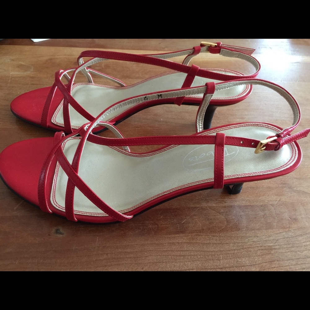 Talbots red strappy sandal
